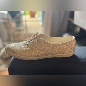 Keds Glittery Cream Women's Sneakers, size 10 Wedding, Bridal